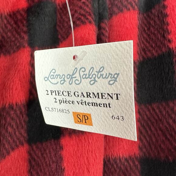 Lanz of Salzburg Pajama Set Red Black Buffalo Plaid Womens‎ Small Sleep Lounge - Picture 6 of 9